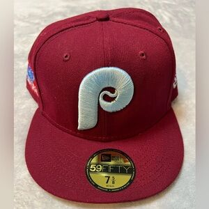 New Era Philadelphia Phillies Maroon and Blue Cap 7 5/8